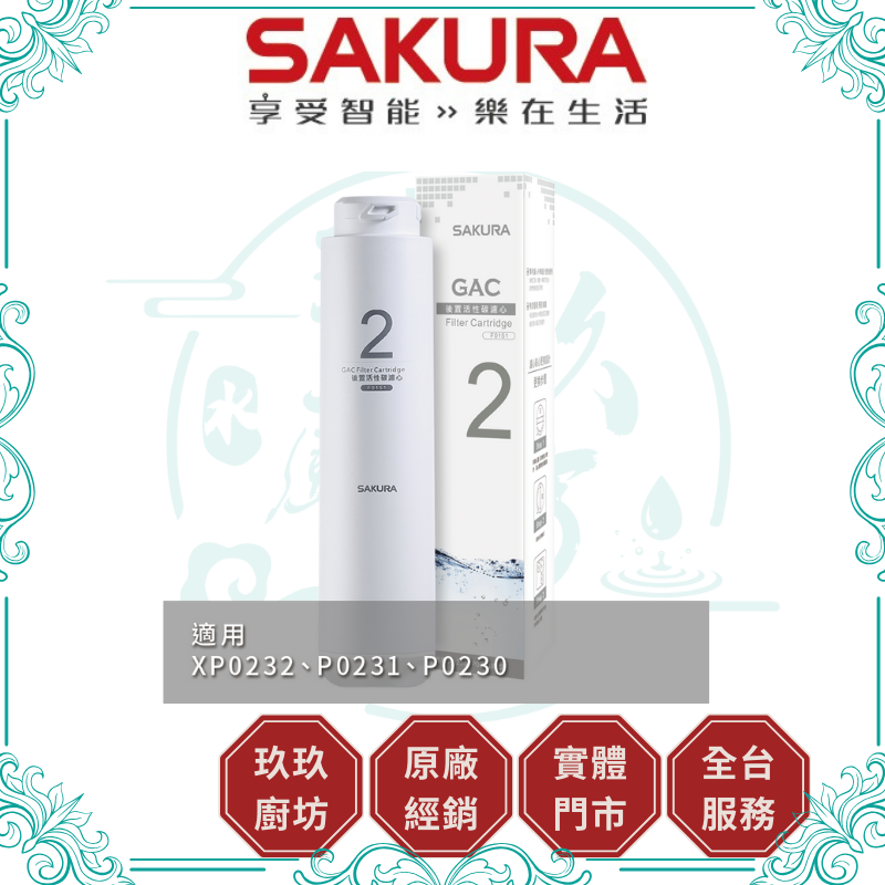 櫻花 SAKURA F-0151 後置活性碳濾心